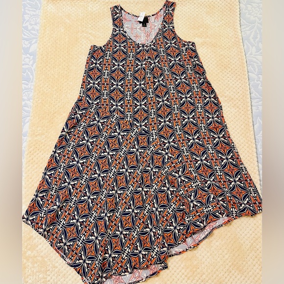 Women’s Asymmetrical Racerback Tank Dress - Picture 6 of 10